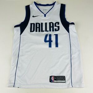 Nike Aeroswift Dallas Mavericks Dirk Nowitzki Jersey Sz Large White #41